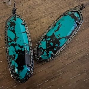 Kendra Scott Turquoise and Black Earrings